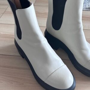 Iconic Stewart Weitzman lug sole booties.